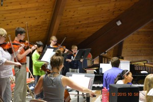 An awesome ad-hoc group of three guitars, one cello, and five violins led music at the 11:00 service this week. More players are always welcome!